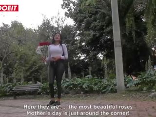 Letsdoeit - Colombian Brunette Takes sex Over Roses