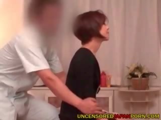 Uncensored Japanese x rated video Massage Room adult clip with glorious MILF