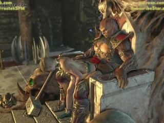 Shao Kahn and His Concubine streetwalker Cassie Cage: Free sex video cb