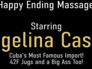 素晴らしい マッサージ と プッシー fucking&excl; キューバの 大きな衝撃を与えるもの アンジェリーナ castro 取得 dicked&excl;