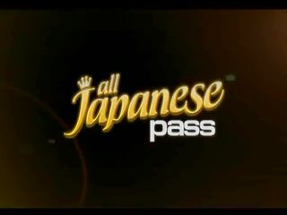 All Japanese Pass: Sweet asian diva gets pussy played at vibrator.
